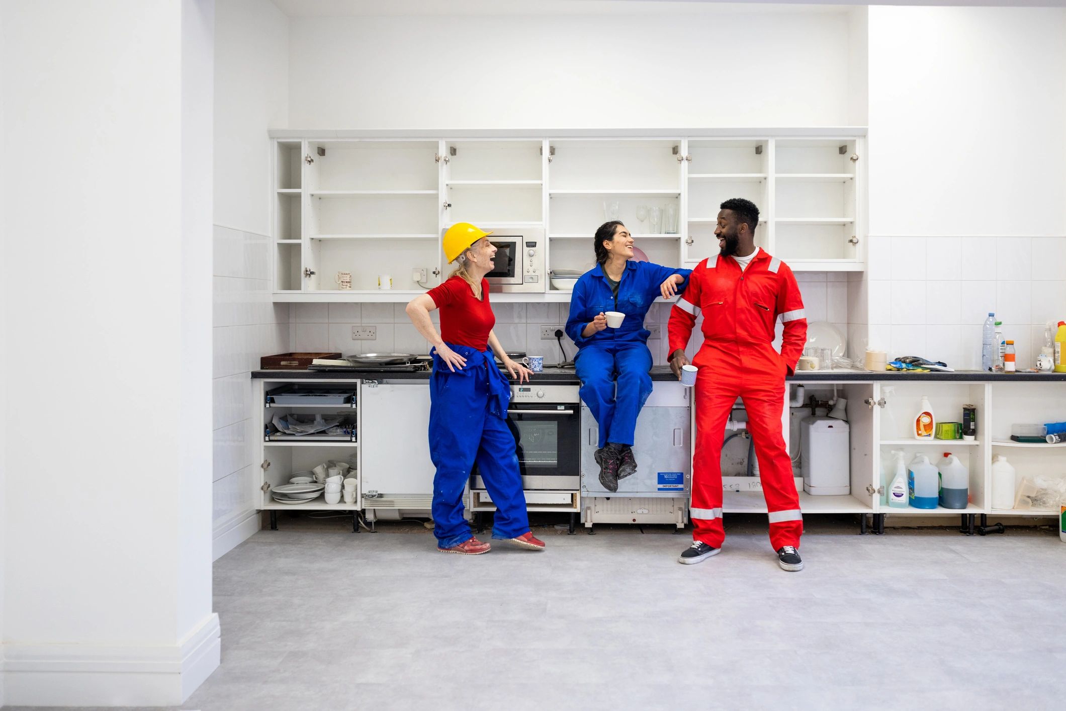 team of coffee machine service technicians
